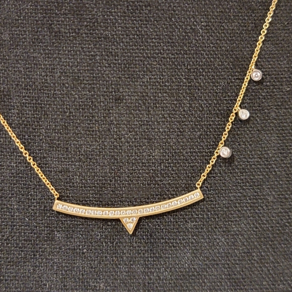 Meira t 14k YELLOW GOLD DIAMOND NECKLACE ๐ ๐ 18" - Picture 5 of 12